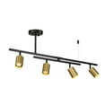 Globe Electric West Matte Black and Matte Brass 4Light Track Lighting