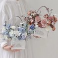 thumbnail image 2 of New 4pcs Flower Packaging Box With Handle Flower Arrangement Boxes Waterproof Kraft Paper Bags Flower Basket Box Flower Gift, 2 of 4
