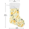 thumbnail image 2 of Coolnut Christmas Stockings Family Holiday Party Personalized Gift Yellow Pineapple Leaf Christmas Stockings Christmas Decorations Mantel Decor, 17.71"x12.20" 1PCS, 2 of 7