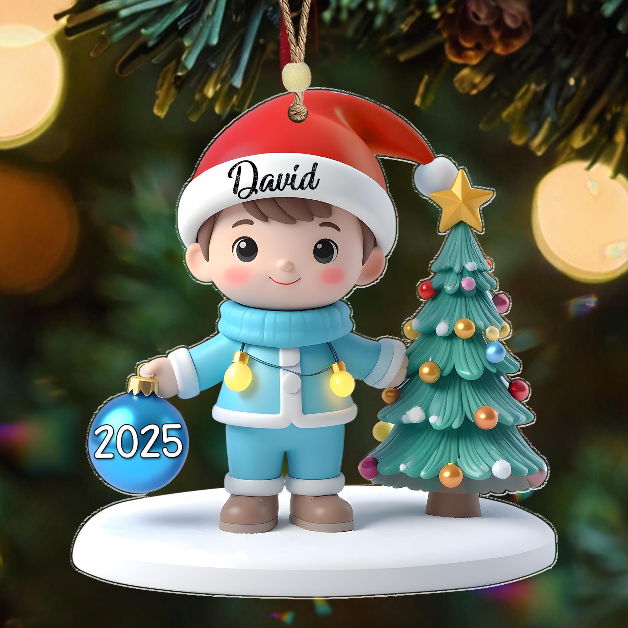 Custom Baby's First Christmas Ornament,Baby 1st Christmas,Newborn,New Baby Gift,Baby Boy Girl,Baby Shower,Baby Keepsake,Xmas Holiday Decor