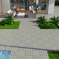 thumbnail image 6 of GZXS Waterproof WPC Interlocking Deck Tiles 11-Pack, 11.8"x11.8" Square Composite Wood-Plastic Quick Install Patio Floor Tiles, Light Gray, 6 of 6