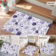thumbnail image 5 of 2x3 Ft Entryway Area Rug, Purple Flowers Kitchen Rug Runner Washable Floor Mat, Watercolor Farmhouse Botanical Floral Leaf Non Slip Indoor Door Mat Throw Carpet for Bathroom Living Room Bedroom, 5 of 8