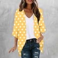 thumbnail image 2 of Mujeres de Manga Larga Tops Casual Impreso Suelto Cubrir Blusa de Cardigan Primavera Verano, 2 of 5