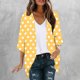 thumbnail image 5 of Mujeres de Manga Larga Tops Casual Impreso Suelto Cubrir Blusa de Cardigan Primavera Verano, 5 of 6