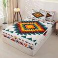thumbnail image 2 of jejeloiu Bold Tribal Zipper Full Size Comforter Sets with Fitted Sheet and 2 Pillowcases,Geometric Print Zipper Bedding Set For Boys,Multi White,Reversible,4 Pieces, 2 of 7