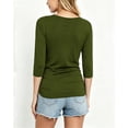 thumbnail image 3 of Women's 3/4 Sleeve Maternity Tops Shirts Ruched Maternity Clothes, 3 of 7