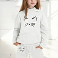 thumbnail image 2 of Hessimy Toddler Boys Girls Spring Summer Cartoon Print 2Pcs Long Sleeve Sweatshirt Tops Pants Warm Sweatsuit, Warm Sweat Comfort(White,12-13 Years), 2 of 7