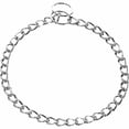 thumbnail image 1 of Herm Sprenger Chrome Plated Steel Dog Collar with Short Flat Links Choke Chain Two O-Rings for Small Medium Large Dogs Professional Training Collar Correction Slip Chain Made in Germany (24in (60cm)), 1 of 4