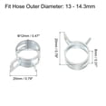 thumbnail image 2 of Uxcell Spring Hose Clamp, 65Mn Steel 12mm Low Pressure Air Clip Clamps Fuel Lines Vacuum Hoses, Zinc Plated, 10 Pack, 2 of 6