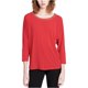 thumbnail image 1 of Calvin Klein Blusa de punto con eslabones de cadena para mujer, rojo, grande Calvin Klein Tejer, 1 of 2