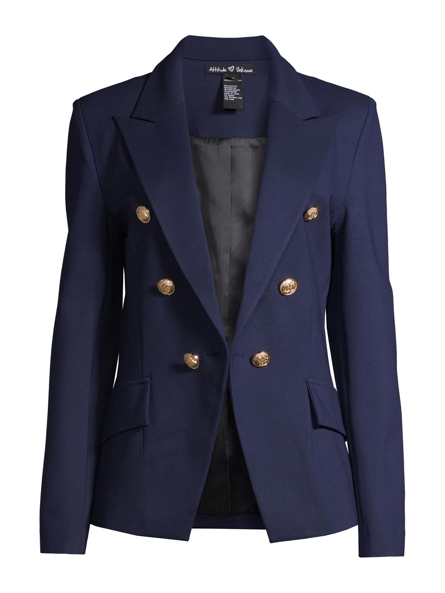 Attitude unknown women's metallic button blazer Clearance