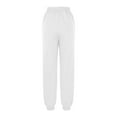 thumbnail image 6 of CFLVAEK Womens Joggers Pants Casual Drawstring High Waisted Sweatpants with Pockets Solid Color Cinch Botton Baggy Workout Sweat Pant 2025 White XL, 6 of 7