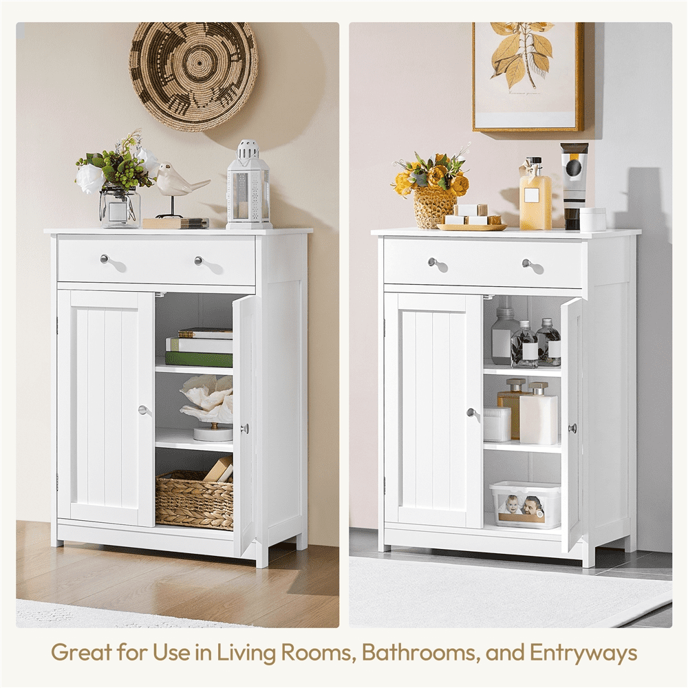 Alden Design Classic Floor Storage Cabinet for Bathroom/Entryway Storage