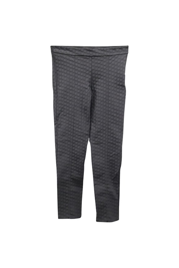 Pre-Owned Max Mara Dotted Textured Pants in Grey Nylon Polyamide