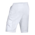 thumbnail image 3 of JULMCOMO Cargo Shorts for Men Cotton Linen Drawstring Relaxed Fit Casual Outdoor Summer Work Shorts with Multi Pockets White L, 3 of 4
