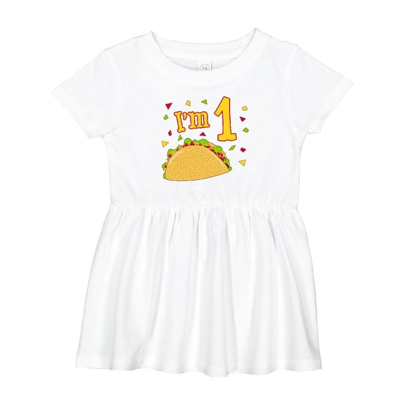 Inktastic I'm One Taco Birthday Party Girls Baby Dress