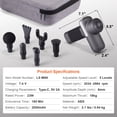 thumbnail image 4 of Deep Tissue Percussion Massage Gun - 5 Speed Levels  6 Massage Heads, 7.4V 2500mAh Rechargeable Handheld Muscle Massager for Athletes Pain Relief  Muscle Relaxation, 4 of 8