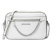 Michael Kors Womens Jet Set Large Saffiano Leather Crossbody Bag (Opticwhitemulti) 35T1STTC9L-085