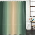 thumbnail image 2 of Green Ombre Shower Curtain, Waterproof Shower Curtains for Bathroom, Modern Yellow Gradient Farmhouse Art Washable Fabric Bathtub Curtain Set Bath Decor with 12 Hooks Stall 36"x72", 2 of 8