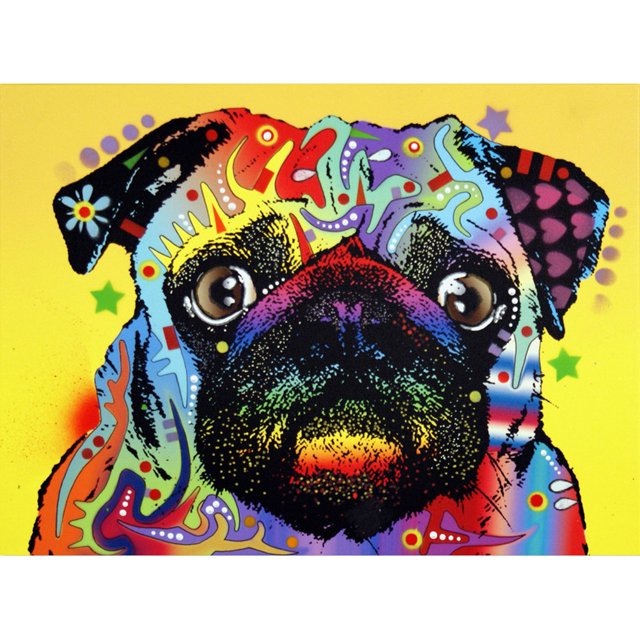 Pintura de diamante (DE5136) Kits de bricolaje 5D Imagen cuadrada de animal (B2514 Perro) 30x40cm FLhrweasw Nuevo