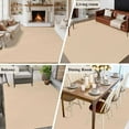 thumbnail image 6 of Khaki Solid Color 5'x7' Area Rug, Aesthetics Contemporary Luxury Washable Non-Slip Soft Rugs, Low-Pile Large Carpet for Living Room Bedroom Dining Room, Non-Shedding Accent Rug, 6 of 9