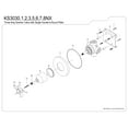 thumbnail image 3 of Kingston Brass KS3031NX Hamilton Single-Handle Three-Way Diverter Valve with Round Trim Kit, Polished Chrome, 3 of 4
