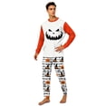 thumbnail image 3 of Family Matching Pajamas Halloween Festival Sleepwear Nightwear Long Sleeve Cute Funny Halloween Pumpkin Face 2 Piece Sets Casual Fashion Holiday Family Pajamas Nightwear Men S, 3 of 5