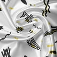 thumbnail image 5 of Ambesonne Tribal Valance Pack of 2, Abstract Curved Stripes, 54"X18", Yellow Black White, 5 of 5