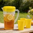 thumbnail image 6 of Djunllk 101 oz 3 Liter Pitcher with 5 Cups & Lid Large Water Jug for Ice Tea Cold Water Juice Containers for Coffee Juice and Homemade Beverage, 6 of 9