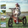 thumbnail image 6 of MOONCOOL All-Terrain Electric Tricycle for Adults, 1100w Motor 48V 14.5Ah Battery,7-Speed 20" x 4.0" Fat Tire 3 Wheel Electric Bike , 25-60 miles, 6 of 12