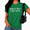 Green, variant on Red Women's Worn Faded Vintage Goth Sarcasm Hang In There Dark Humor Graphic Short Sleeve T-Shirt Tops
