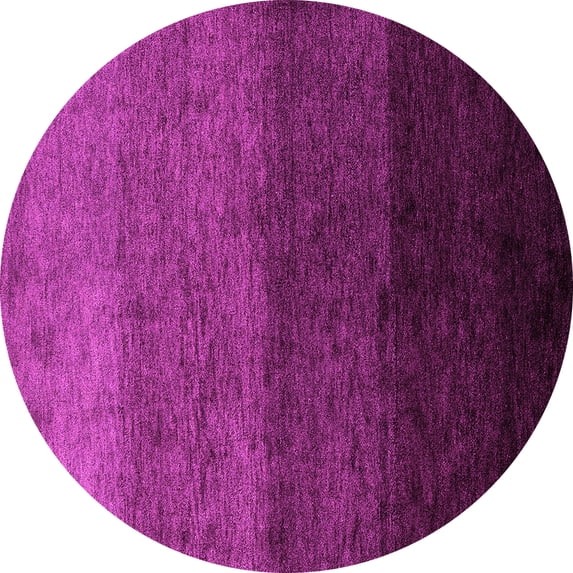 Ahgly Company Indoor Round Abstract Pink Modern Area Rugs, 4' Round