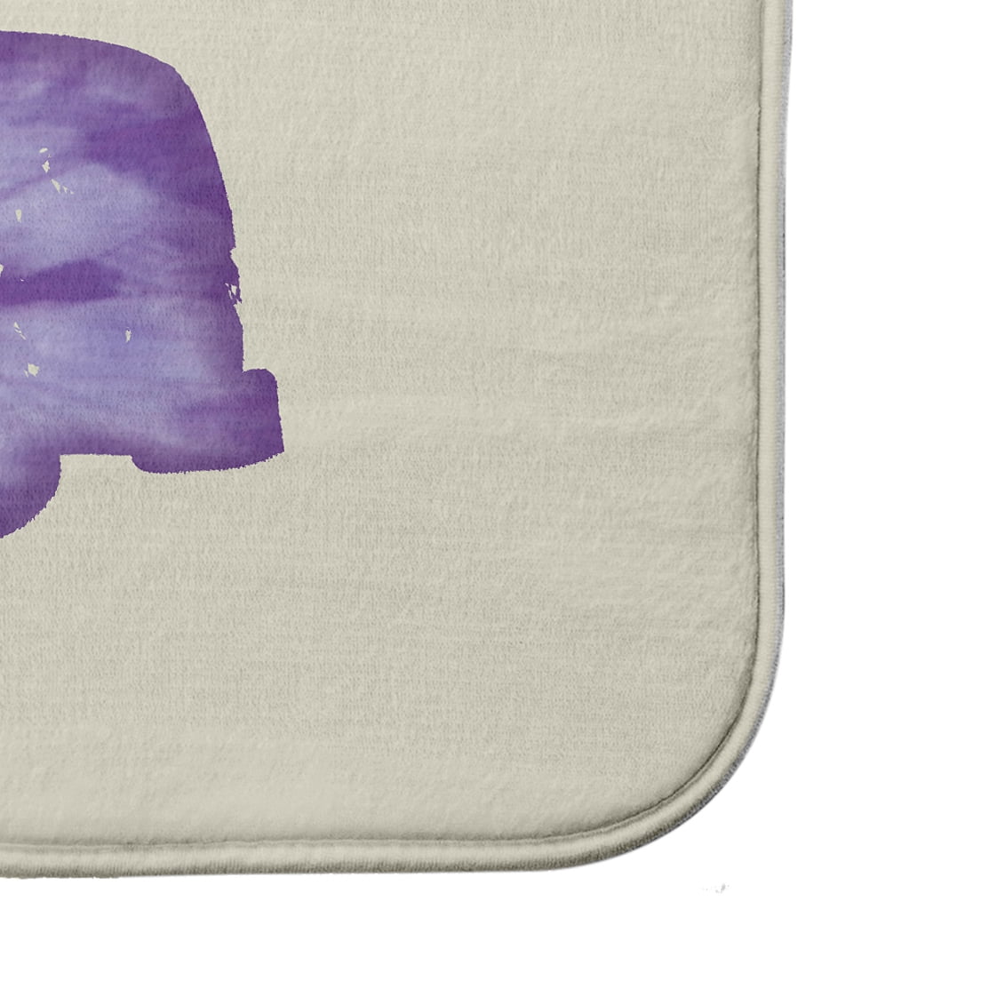 Simply Daisy 24" x 17" Plush Microfiber Purple Beach Drive Bath Mat