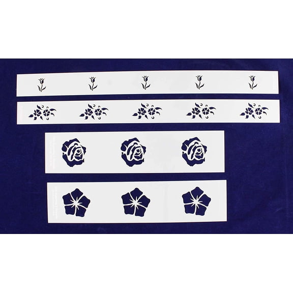 Floral Border 4 Piece Stencil Set-14 Mil -Painting /Crafts/ Templates
