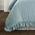 thumbnail image 6 of "Lush Decor Reyna Textured Ruffle Detail Back To Campus Dorm Room Comforter, Twin-XL, Lake Blue, 2-Pc Set", 6 of 6