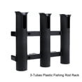 thumbnail image 4 of BSET MATEL Triple Rod Holder for Kayak and Boat Fishing - Durable Plastic Rod Rack with Tool Slots, Black, Compact Design for Freshwater and Saltwater Use, 4 of 6
