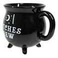 thumbnail image 4 of Ebros Wicca Sacred Crescent Moon Witches Brew Black Cauldron Mug Cup 14oz, 4 of 8