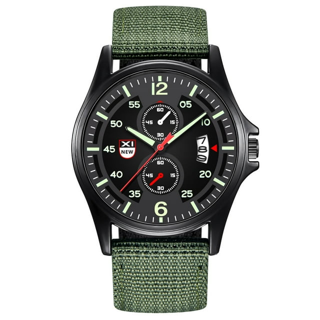 Reloj de cuarzo para hombre, relojes para hombre, relojes militares de nailon con fecha, relojes de pulsera analógicos de cuarzo para hombre, reloj para hombre