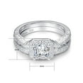 thumbnail image 5 of 925 Sterling Silver Engagement Ring Set for Women Princess Cut Cubic Zirconia Womens Wedding Ring Set Size 5-10, 5 of 5
