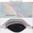 thumbnail image 3 of Banana Bag Bolso Holográfico Neutro para Mujer Bolso con Cinturón de PU con Múltiples Bolsillos Extraíble para la Ciudad Bolso de Viaje Brillante Informal o para Senderismo Plata, 3 of 4