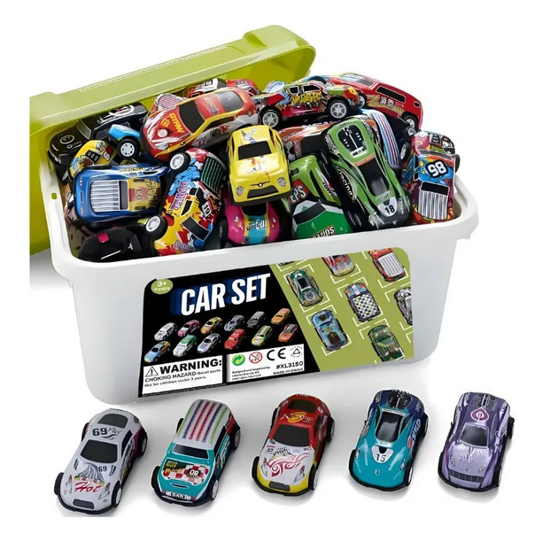 30 Piezas Juguetes Set De Mini Carros De Metal 30 Colores De Coches De Juguete Xtellar multicolor