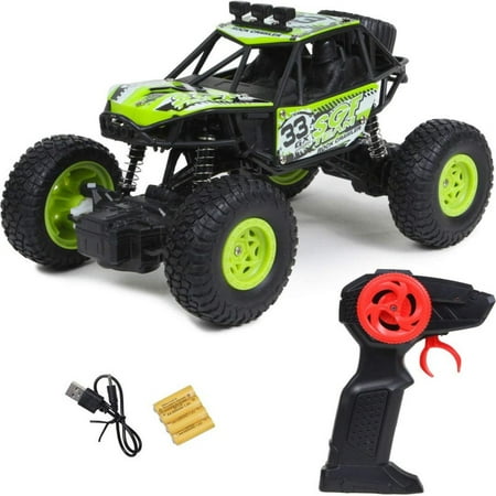 Funtogether Toys 1:20 Scale Off-Road High-Speed Remote Control Car – Full Suspension 27MHz RC Climbing Truck