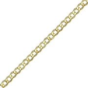 Brilliance Fine Jewelry 10K Yellow Gold Curb Cuban Chain Necklace, 22"