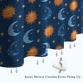 thumbnail image 6 of Blue Sun Moon Star Pattern Shower Curtain 72"x84" ,Bathroom Decorative Shower Curtains Set with 12 Hooks,Modern Waterproof Washable Shower Curtain, 6 of 6