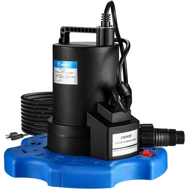 DEKO 1/4 HP 3000GPH Pond and Pool Pump Submersible Automatic Pool Cover Pump with Automatic On-Off Switch