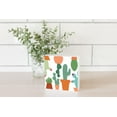 thumbnail image 2 of Potted Cactus Cactus Green Orange Pots 5 x 5 Wood Tabletop Sign Plaque, 2 of 4