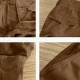thumbnail image 4 of Fgvctg Mens Shorts Cargo Casual Stretch Waist Cargo Shorts Breathable Relaxed Fit Elastic Waistband Summer Hiking Work Pants Waistband Lightweight Short with Multi Pockets,Coffee,3XL, 4 of 5