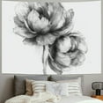 thumbnail image 2 of Patifu Art Floral Black & White Design Tapestry Wall Hanging Unique Style Home Decor In Living Room Bedroom Apartment Farmhouse Dormitory, 2 of 6