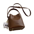 thumbnail image 3 of Bolso tipo cubo de cuero para mujer, bolso con asa , bolso de compras, bolso de hombro a la moda, bolso cruzado para trabajo de vacaciones, 3 of 7