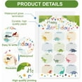thumbnail image 4 of 2 Sheets Happy Birthday Chart for Classroom 17x11 Inch Colorful Birthday Poster Reusable Birthday Calendar Poster for School Classroom Bulletin Board Decorations (Colorful Dinosaurs), 4 of 9
